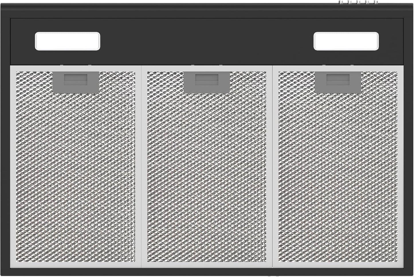 CIARRA Black Range Hood 30 inch Under Cabinet Ductless Range Hood Vent for Kitchen with Anti-fingerprint Design, 3 Speed Exhaust Fan